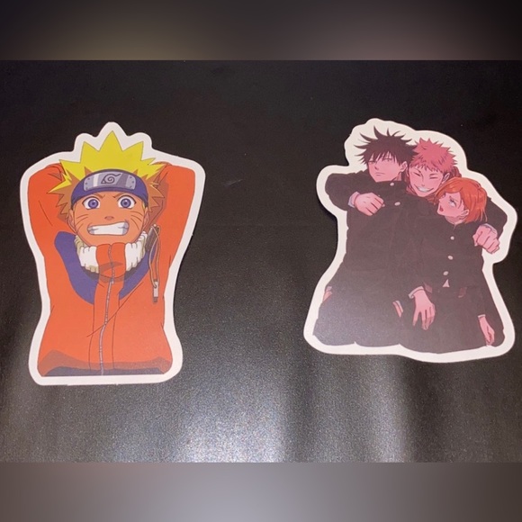 (4) Decal Stickers 1. Naruto 2. HunterxHunter 3. Attackontitans 4.jujutsu kaisen - Picture 2 of 4